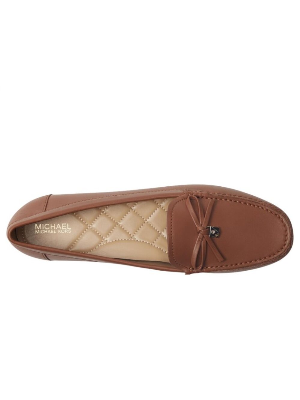 NWT Michael Michael Kors Juliette Leather Moccasins Loafers Luggage Brown 6.5M - Picture 2 of 16